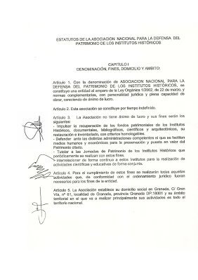 Inscripción estatutos y redacción de los mismos.